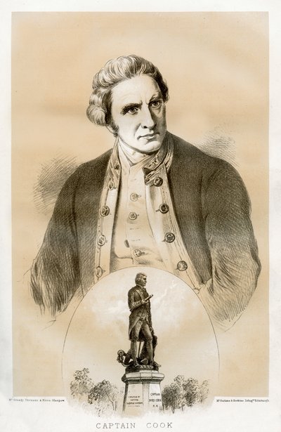 Kapitein James Cook, 18e eeuwse Britse marineofficier en ontdekkingsreiziger door McFarlane and Erskine