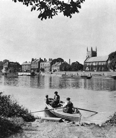 Veerboot over de Theems naar de London Apprentice herberg, Isleworth, Londen, 1926-1927 door McLeish