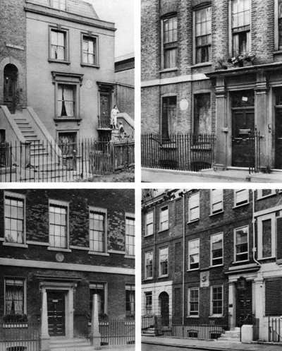 Vier Londense huizen van beroemde mannen, Londen, 1926-1927 door McLeish