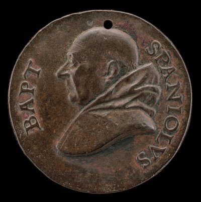 Battista Spagnoli van Mantua, 1447-1516, Karmelieten dichter [voorzijde], ca. 1513 door Mea