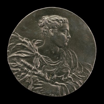 Een jonge vrouw uit Venetië in jurk en mantel door Medallist A.A.