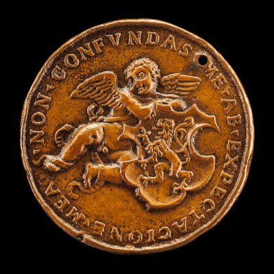 Putto Houdt Armen van Vitry [achterkant], 1518 door Medallist of 1518