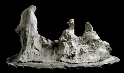 Gesprek in een tuin door Medardo Rosso
