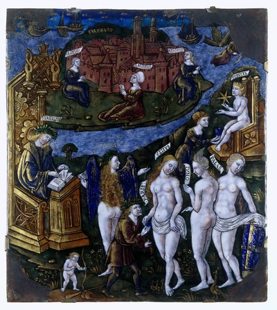 Plaquette met het Oordeel van Paris door Meester van de Aeneis (attributed to)