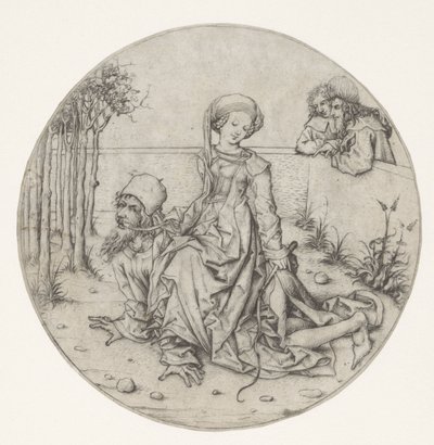 Aristoteles en Phyllis door Meester van het Amsterdamse Kabinet