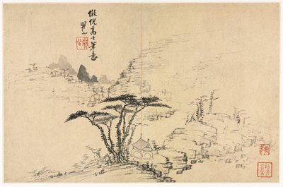 Landschappen in verschillende stijlen naar oude meesters, 1690 door Mei Qing