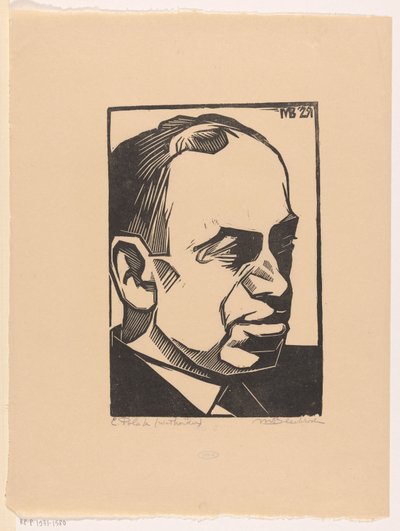 Portret van Eliazer Polak door Meijer Bleekrode (signed by artist)