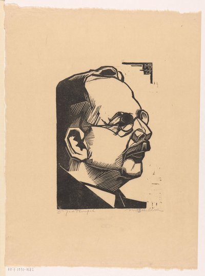 Portret van Jan van den Tempel door Meijer Bleekrode (signed by artist)