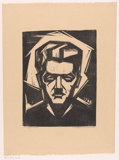 Zelfportret van Meijer Bleekrode door Meijer Bleekrode (signed by artist)