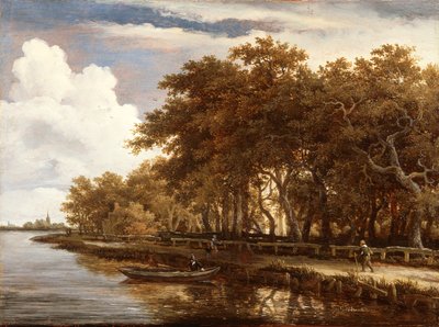Uitzicht Langs de Amstel door Meindert Hobbema
