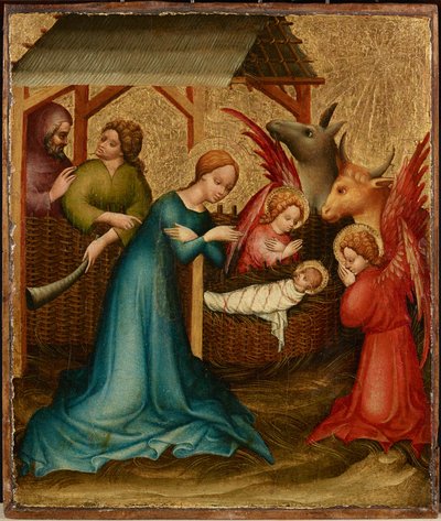Geboorte (Aanbidding) van Christus door Meister der Wiener Anbetung
