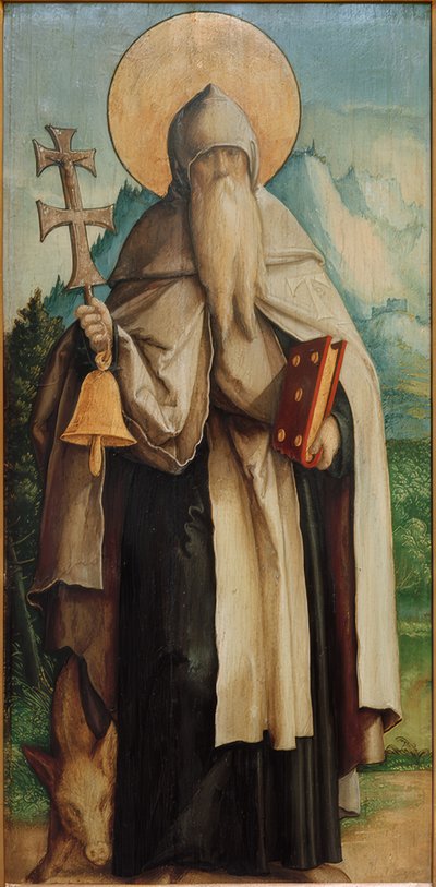 De heilige Antonius als kluizenaar door Meister von Messkirch