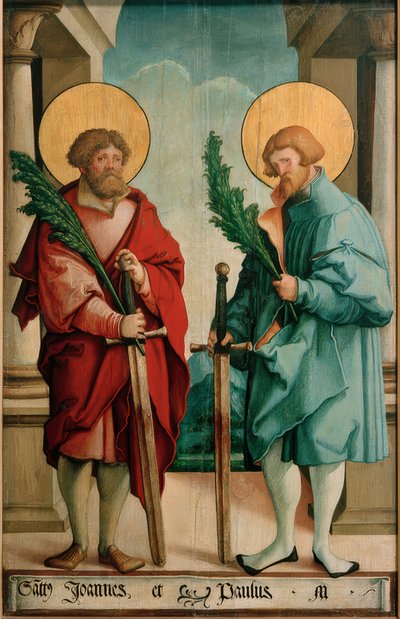 De heilige martelaren Johannes en Paulus door Meister von Messkirch