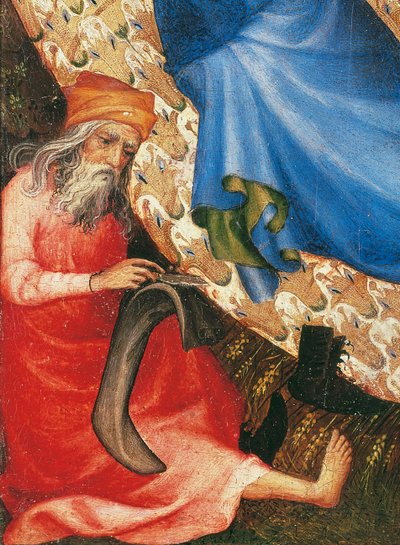 Geboorte (detail) door Melchior Broederlam
