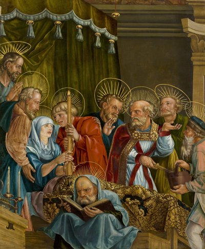 Duits: Der Tod der Maria Het sterfbed van Maria door Melchior Feselen