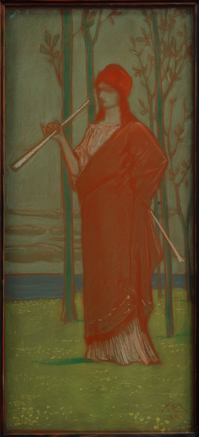 De muze aan zee door Melchior Lechter