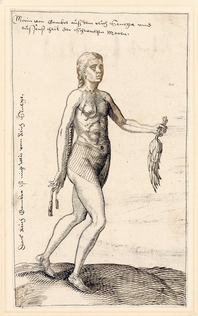 Een vrouw uit Gambia, 1583 door Melchior Lorck