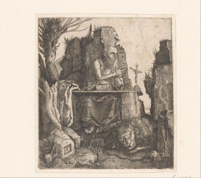 H. Hieronymus en de leeuw door Melchior Lorck