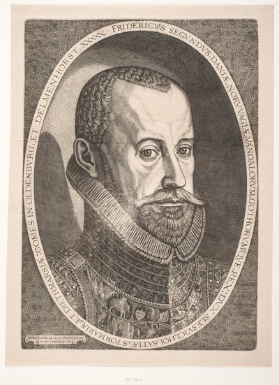 Koning Frederik II door Melchior Lorck