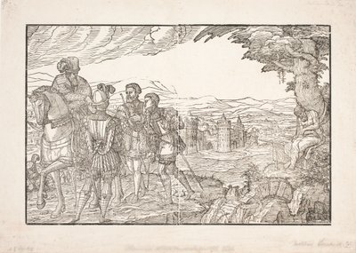 De koningszonen hebben op het lichaam van hun overleden vader geschoten door Melchior Lorck