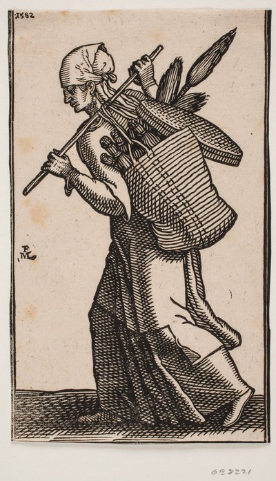 Bezemverkoper door Melchior Lorck