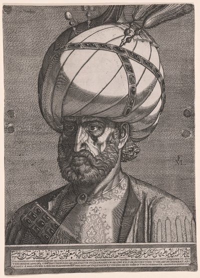 Portret van Ismail, ambassadeur van de Perzische sjah Tahmasp I door Melchior Lorck
