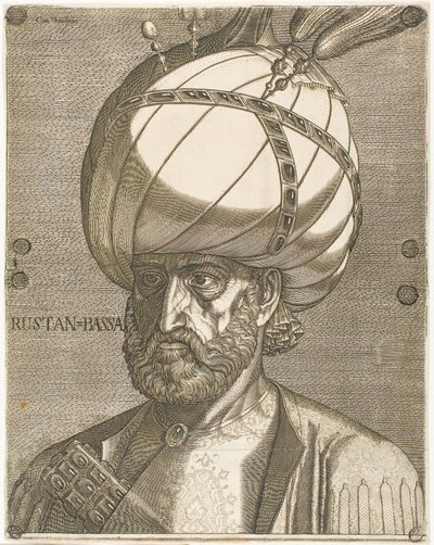 Portret van Ismail, ambassadeur van de Perzische sjah Tahmasp I door Melchior Lorck