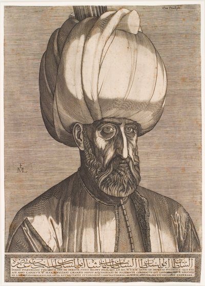 Portret van Sultan Suleiman de Grote door Melchior Lorck