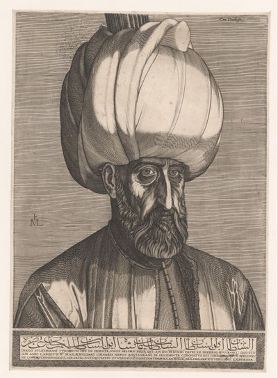 Portret van sultan Süleyman I door Melchior Lorck