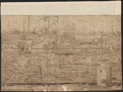 Uitzicht op Constantinopel, Blad 8, Melchior Lorck, 1559 door Melchior Lorck