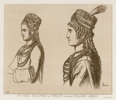 Zestiende-eeuwse sultans van Turkije door Melchior Lorck