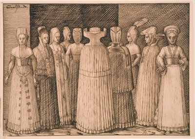 Tien vrouwen uit Stralsund door Melchior Lorck