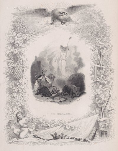 De Zieke, uit De Liederen van Béranger door Melchior Peronard