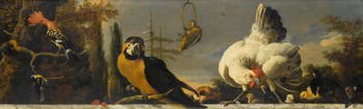 Vogels op een Balustrade door Melchior d