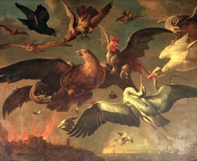 De Laaglandse Oorlogen van Willem III door Melchior de Hondecoeter