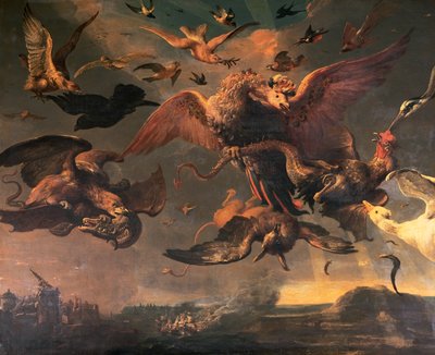 De Laaglandoorlogen van Willem III door Melchior de Hondecoeter