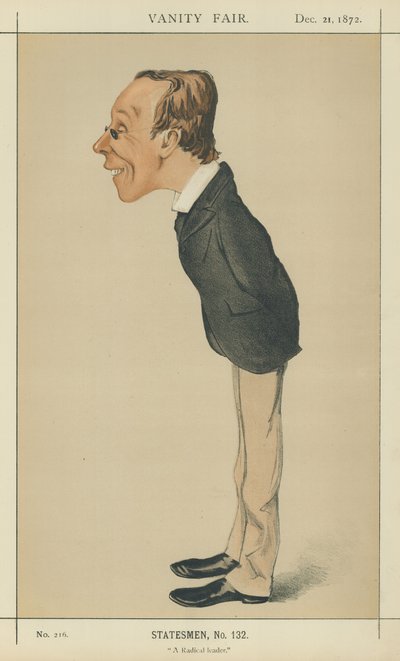 Mr Henry Fawcett (kleur litho) door Melchiorre Delfico