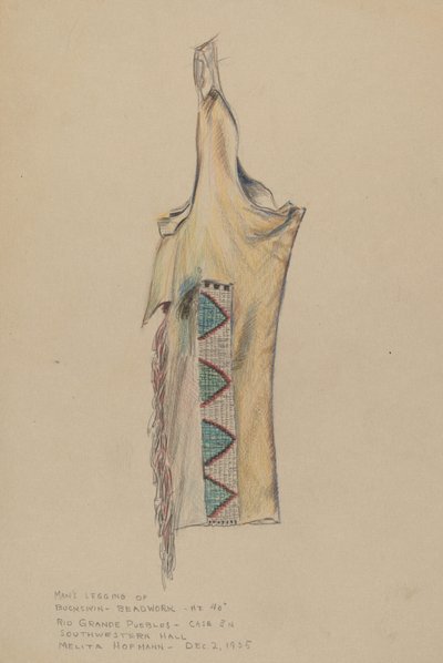 Legging van Hertenleer met Kralenwerk door Melita Hofmann