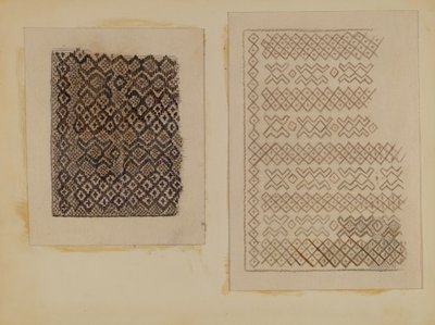 Materiaal geweven van kattenstaarten, ca. 1935 door Melita Hofmann