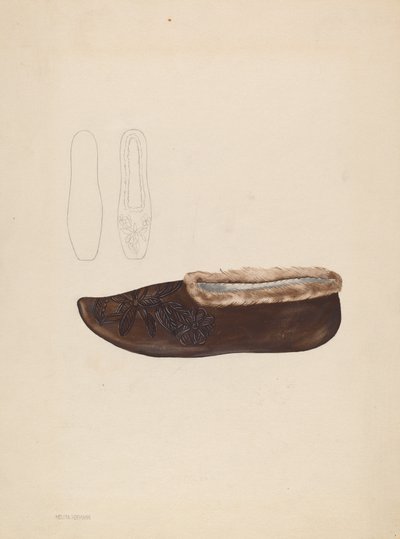 Pantoffel, ca. 1936 door Melita Hofmann