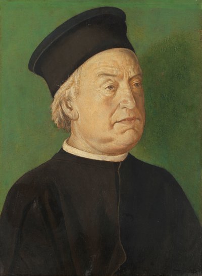 Portret van een man door Melozzo da Forlì (manner of)