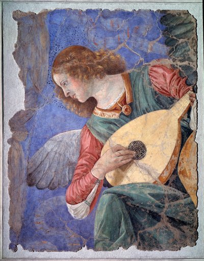 Engel die luit speelt, ca. 1480 door Melozzo da Forli
