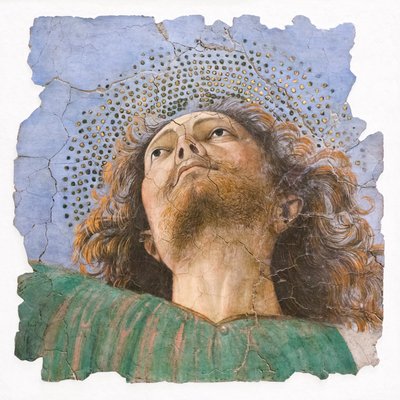 Hoofd van een apostel, rond 1480 door Melozzo da Forli