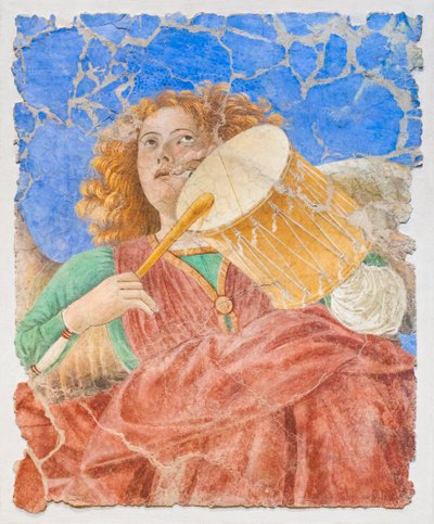 Muziekmakende engelen, c.1480 (gerestaureerde fresco) door Melozzo da Forli