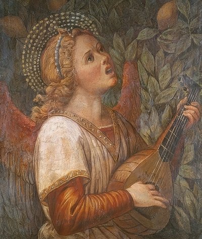 Muzikale engel door Melozzo da Forli