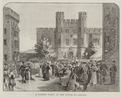 Een tuinfeest in de Tower of London door Melton Prior
