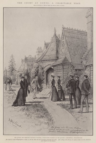 Het Hof in Cowes, een Liefdadigheidsbezoek door Melton Prior