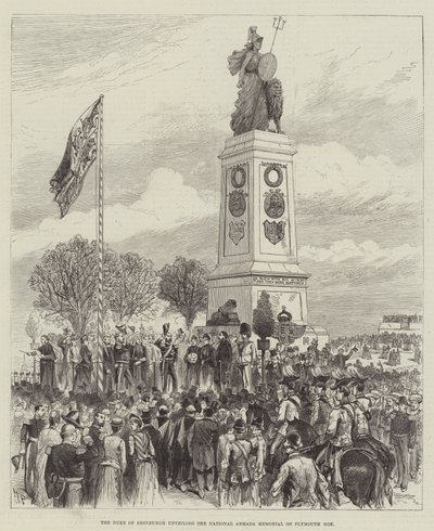 De hertog van Edinburgh onthult het Nationale Armada-monument op Plymouth Hoe door Melton Prior