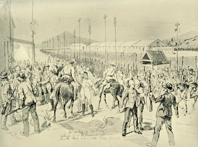 De Bezetting van Pretoria: Vrijlating van Britse Officieren, 1901 door Melton Prior