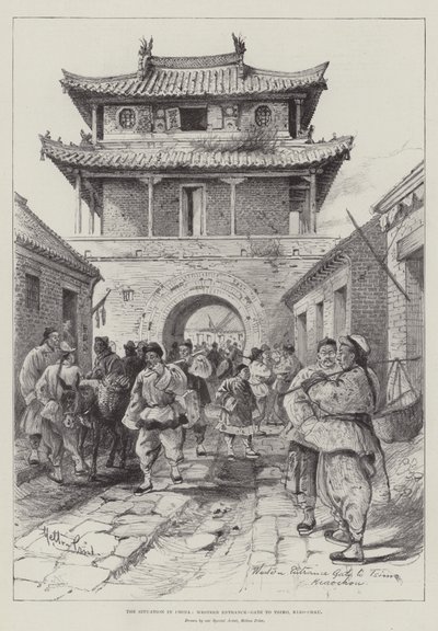 De Situatie in China, Westelijke Ingangspoort naar Tsimo, Kiao-Chau door Melton Prior